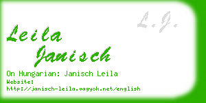 leila janisch business card